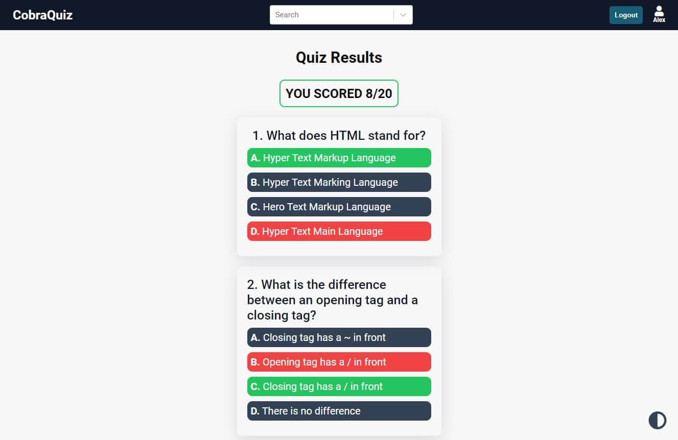 CobraQuiz